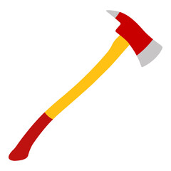 Hacha de bombero. Icono aislado hacha de emergencia