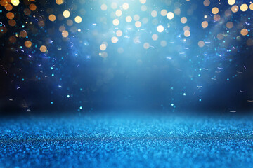 Fototapeta background of abstract glitter lights. silver, blue and black. de focused obraz