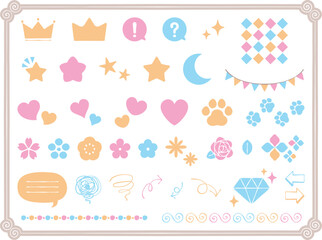 イラストパーツセット（線なし）
