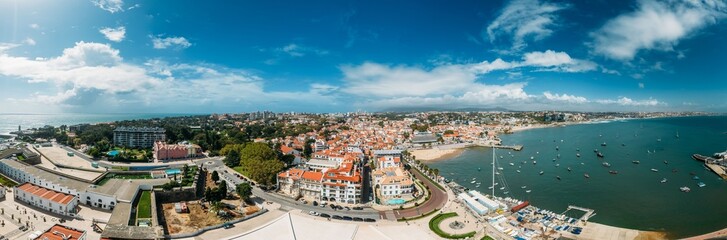 Fototapeta na wymiar Panoramic aerial view of Cascais in Lisbon region, Portugal