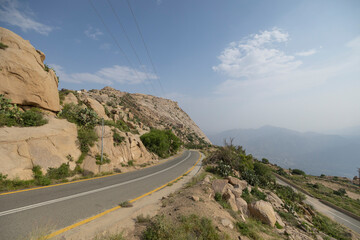 Views of the Jabal Shada Mountain Reserve in the Al Baha region of Saudi Arabia