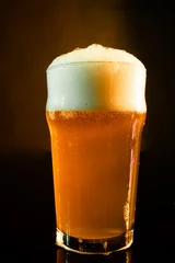 Foto op Canvas Image of pint glass full of foamy beer, with copy space © vectorfusionart