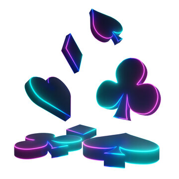 Aces playing cards 3d rendering illlustration