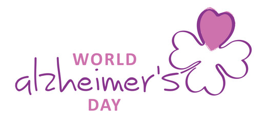 World alzheimer's day en Brain day, Awareness maand June or September 21. Alzheimer, symptoms in people and patients, suffer from the brain disease and memory loss symptoms. Remember problems.