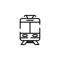 Train, Locomotive, Transport Dotted Line Icon Vector Illustration Logo Template. Suitable For Many Purposes.