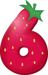 Strawberry Alphabet Number 6