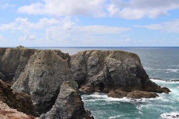 cliffs of Belle Ile at the coast