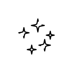 Stars, Night Dotted Line Icon Vector Illustration Logo Template. Suitable For Many Purposes.