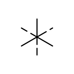 Stars, Night Dotted Line Icon Vector Illustration Logo Template. Suitable For Many Purposes.