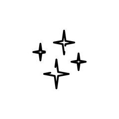 Stars, Night Dotted Line Icon Vector Illustration Logo Template. Suitable For Many Purposes.