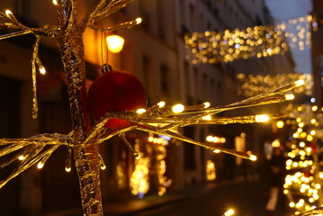 Boules de noel, lumineux, scintillant 