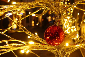 Boules de noel, lumineux, scintillant 