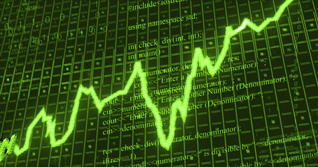 Image of stagflation text over data processing