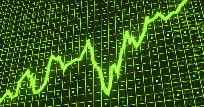 Image of slumpflation text over data processing - Powered by Adobe
