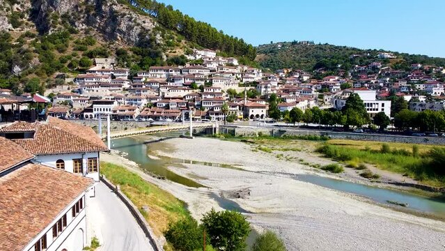 Berat old town view in Albania.
