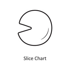 Slice Chart outline Icon Design illustration. Media Control Symbol on White background EPS 10 File