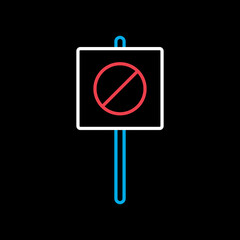 Placard, big sign, banner, card vector icon