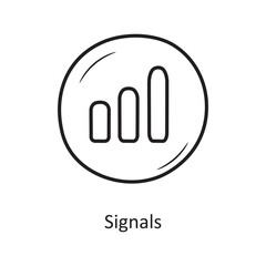 Signals outline Icon Design illustration. Media Control Symbol on White background EPS 10 File