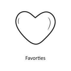 Favourite outline Icon Design illustration. Media Control Symbol on White background EPS 10 File