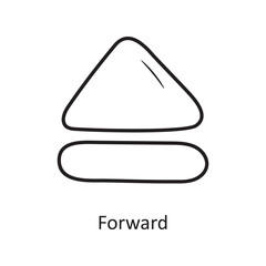 Forward outline Icon Design illustration. Media Control Symbol on White background EPS 10 File