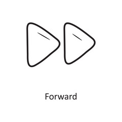 forward outline Icon Design illustration. Media Control Symbol on White background EPS 10 File