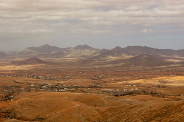 Naklejka na ściany i meble Landscape of the Canary Islands. Fuerteventura, Spain