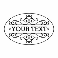 Vector decorative elements. Possible laser cutting. Place your text