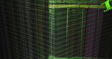Image of data processing over inflation text