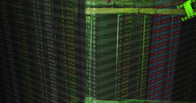 Image of data processing over inflation text