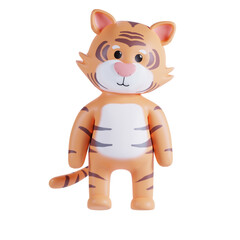 Obraz na płótnie Canvas 3d render cute tiger