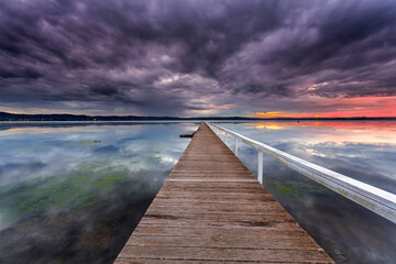 Fototapeta premium Sunset stormclouds