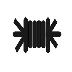 barbed wire icon with simple design