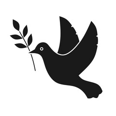 peace dove icon with trendy design