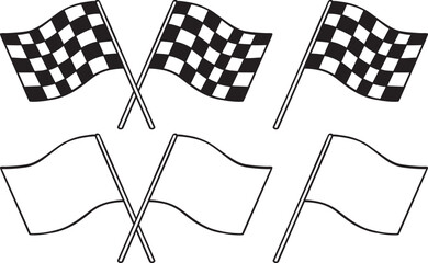 Race Flag Symbol Icon Vector Illustration. Checkered flag icon