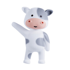 Obraz na płótnie Canvas 3d render cute cow
