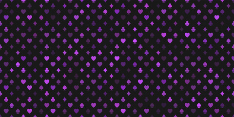 Background with icons of playings cards