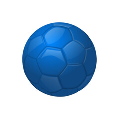 Blue football or soccer ball Sport equipment icon