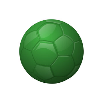 Green football or soccer ball Sport equipment icon