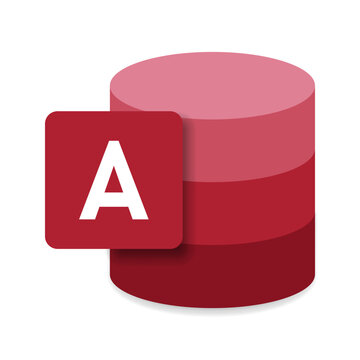 Modern flat design of logo ACCDB data base file icon
