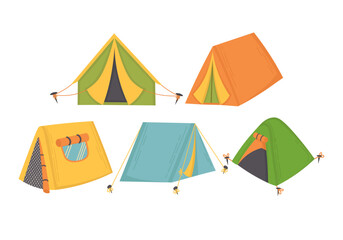 Doodle clipart. Tourist tent for outdoor recreation. All objects are repainted.