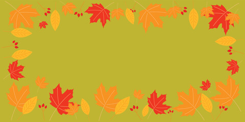 Naklejka na ściany i meble Autumn leaves background, leaves vector, fall background