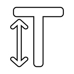 Text Scale Vertical Icon