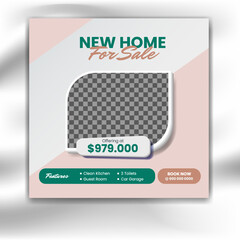 Real estate modern social media post, social media banner and web banner design