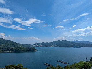 外史公園(山口県下松市笠戸島)から笠戸島の南方向を撮影