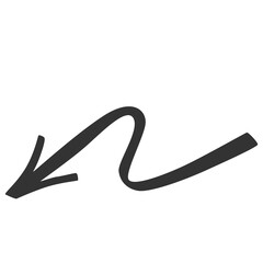 Brush stroke grunge arrow.