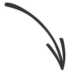 Brush stroke grunge arrow.