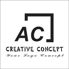 Square AC  2 Letter Logo Creative