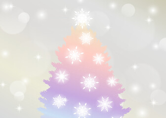 クリスマス　ツリー　イラスト　壁紙