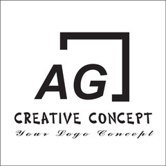 Square AG 2 Letter Logo Creative