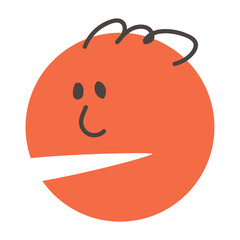 Funny talking head-round for making dialogues. Cartoon illustration isolated on transparent background.